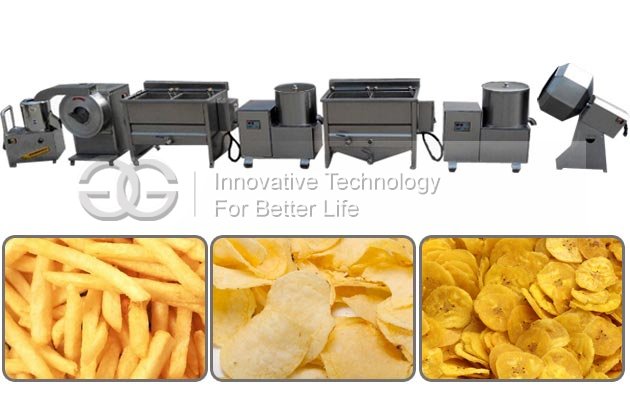 Commercial Finger Potato Chips Processing Line