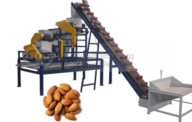 Three Stage Almond Walnut Hazelnut Shelling Machine Equipment