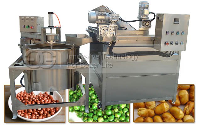 Automatic Gas Heating Peanut Fryer Machine with Filter Function