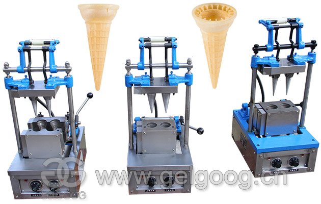 Automatic Commercial Ice Cream Soft Cone Making Machine 2 Head