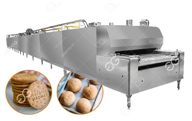 Gas Fired Industrial Biscuit Baking Tunnel Oven with Conveyor Belt