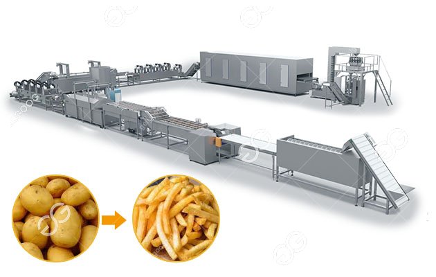 Automatic Frozen French Fries Making Machine Line Manufacturer