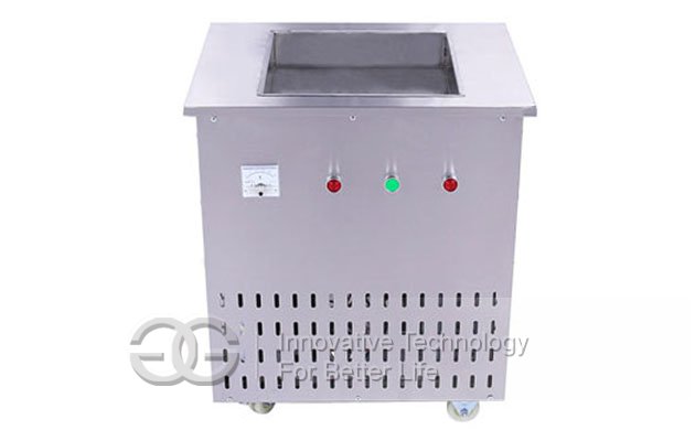 Single Flat Pan Fried Ice Cream Machine