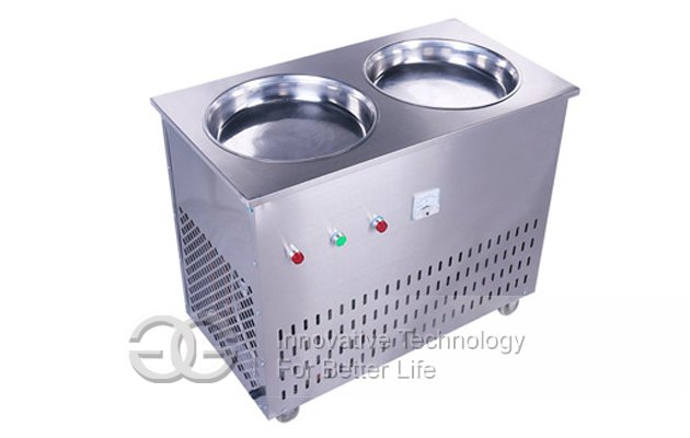 Double-pan Ice Cream Frying Machine