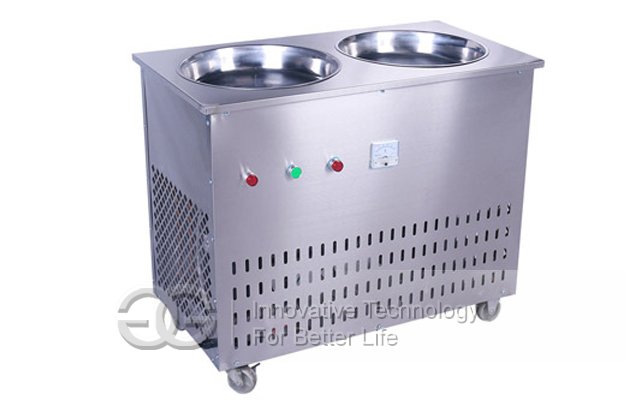 Double-pan Ice Cream Frying Machine