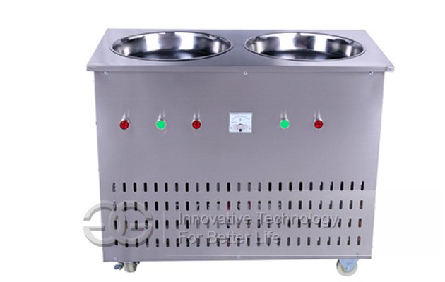 Double Control Stir Ice Cream Frying Machine