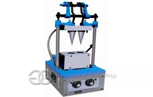 Automatic Commercial Ice Cream Soft Cone Making Machine 2 Head