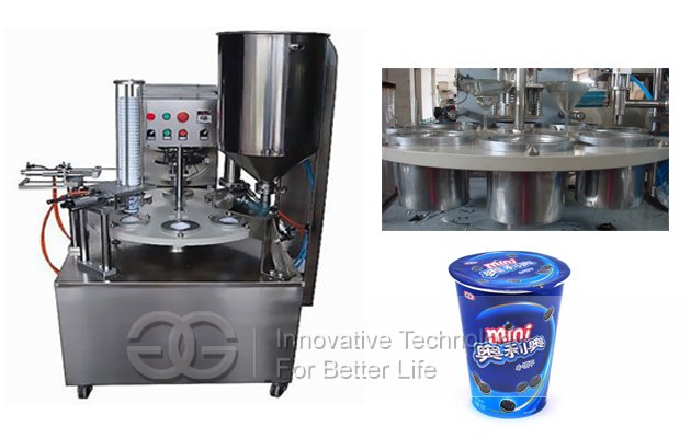 Rotary Yogurt Cup Filling Sealing Machine For Sale