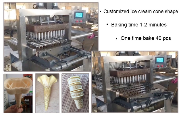 Wafer ice Cream Cone Baking Machine