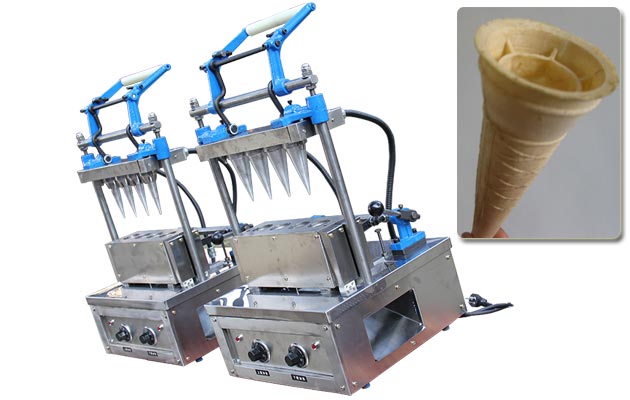 4 Head Wafer Ice Cone Maker