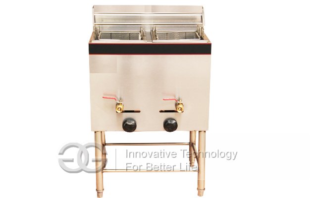 Gas Deep Frying Machine With Two Tanks Two Baskets