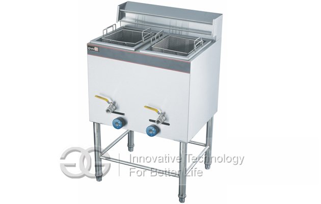 Gas Deep Frying Machine With Two Tanks Two Baskets