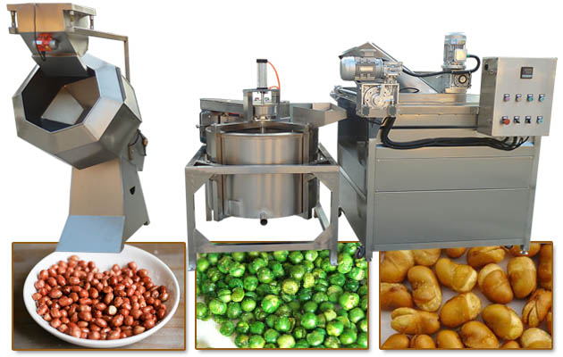 Automatic Gas Heating Peanut Fryer Machine with Filter Function