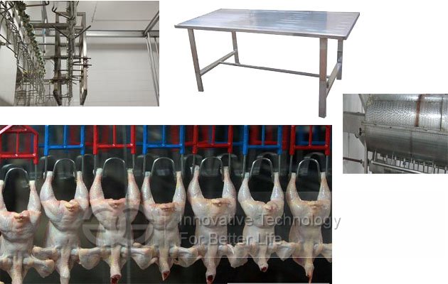 Automatic poultry slaughtering production