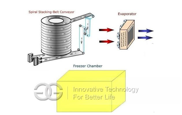 Single Spiral Quick Freezing Machine