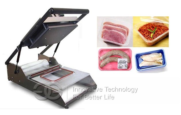 Manual food tray sealing machine