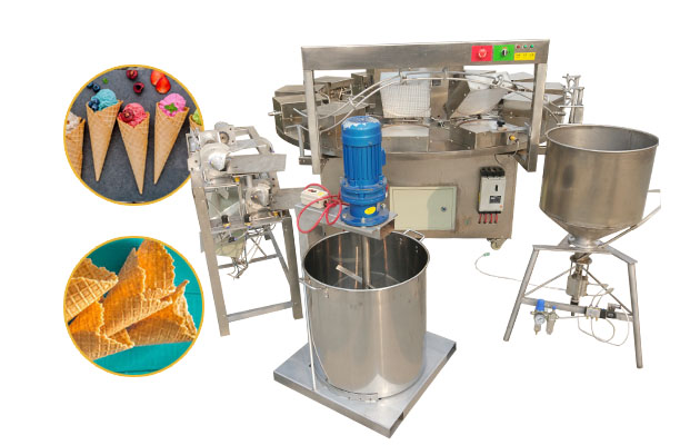 Rolled Ice Cream Cone Baking Machine