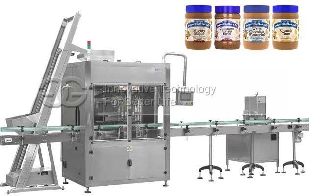 Automatic Peanut Butter Filling Capping Machine