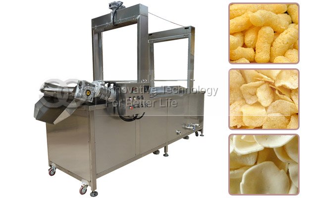 Gas Heating Corn Chips Fryer Machine