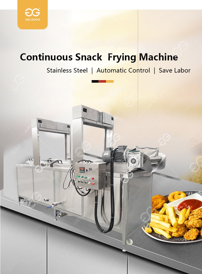 Continuous Snack Fryer Machine